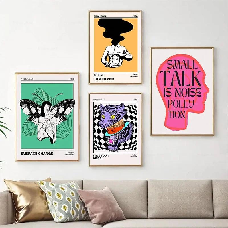 Abstract Nordic Minimalist Canvas Posters - VibeSync.Store