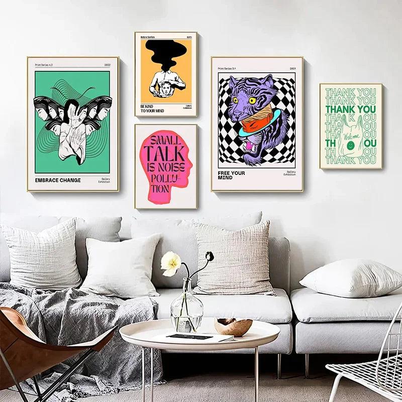 Abstract Nordic Minimalist Canvas Posters - VibeSync.Store