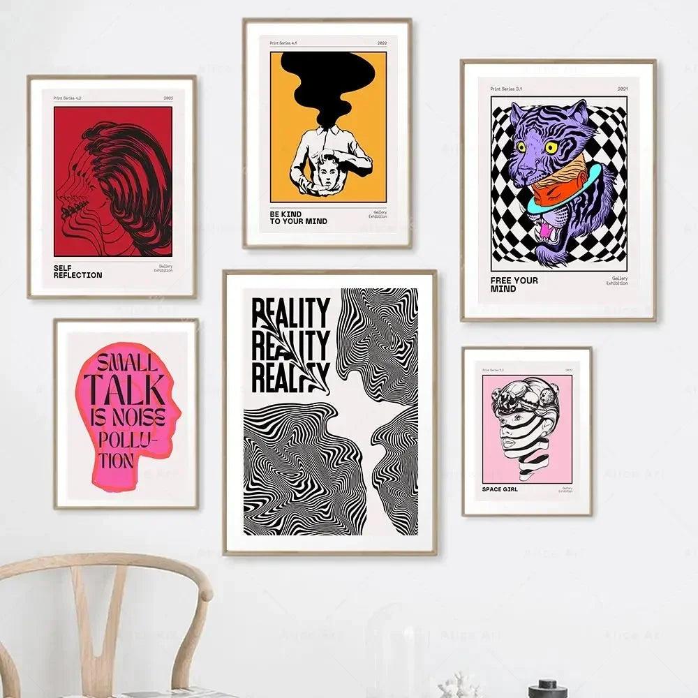 Abstract Nordic Minimalist Canvas Posters - VibeSync.Store