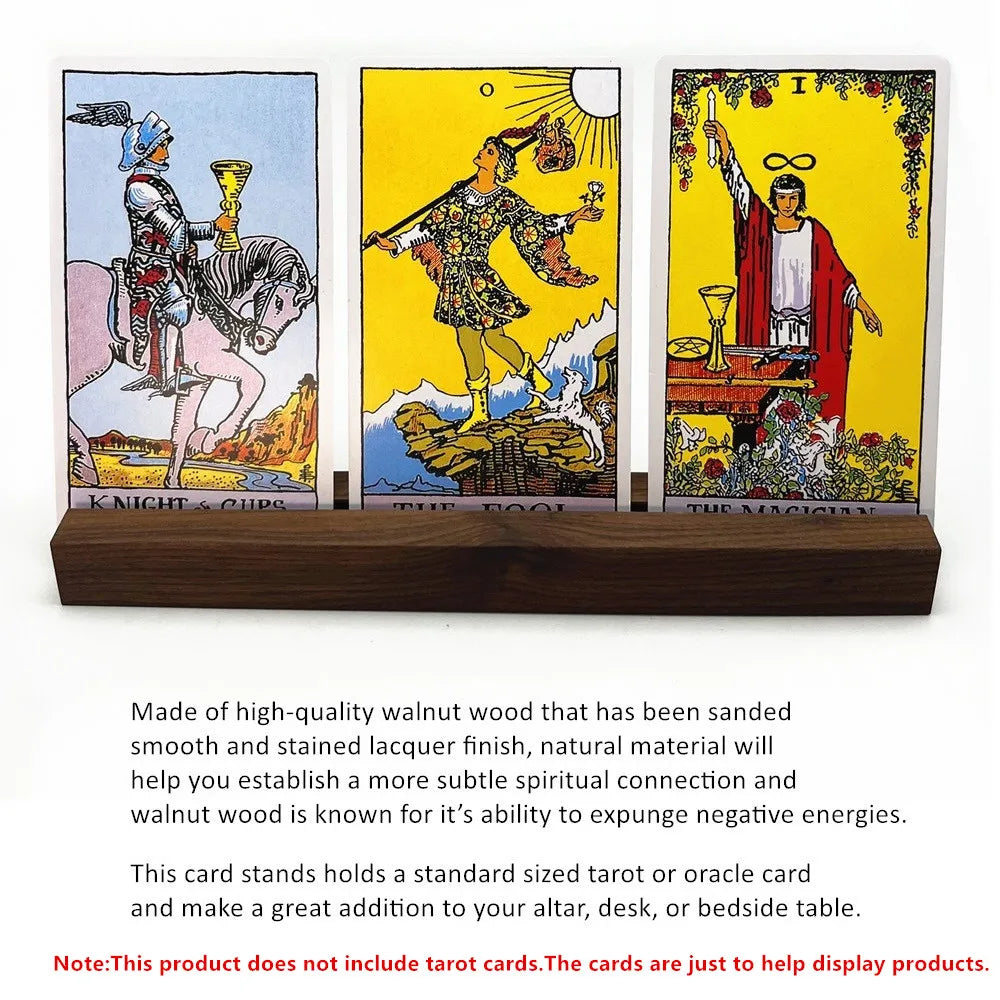 Walnut Wood Tarot Card Stand