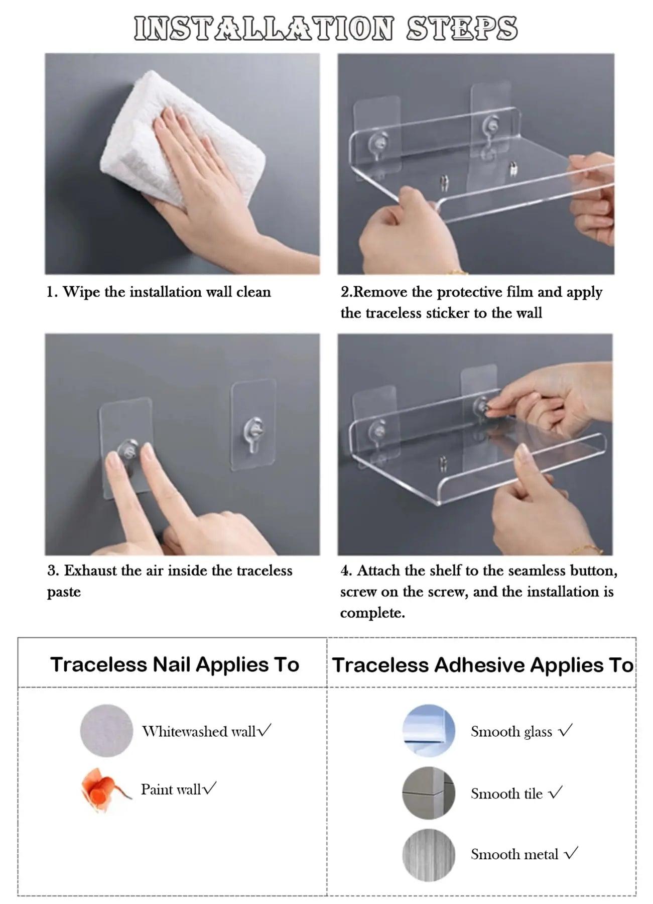 Acrylic Floating Bookshelves - VibeSync.Store