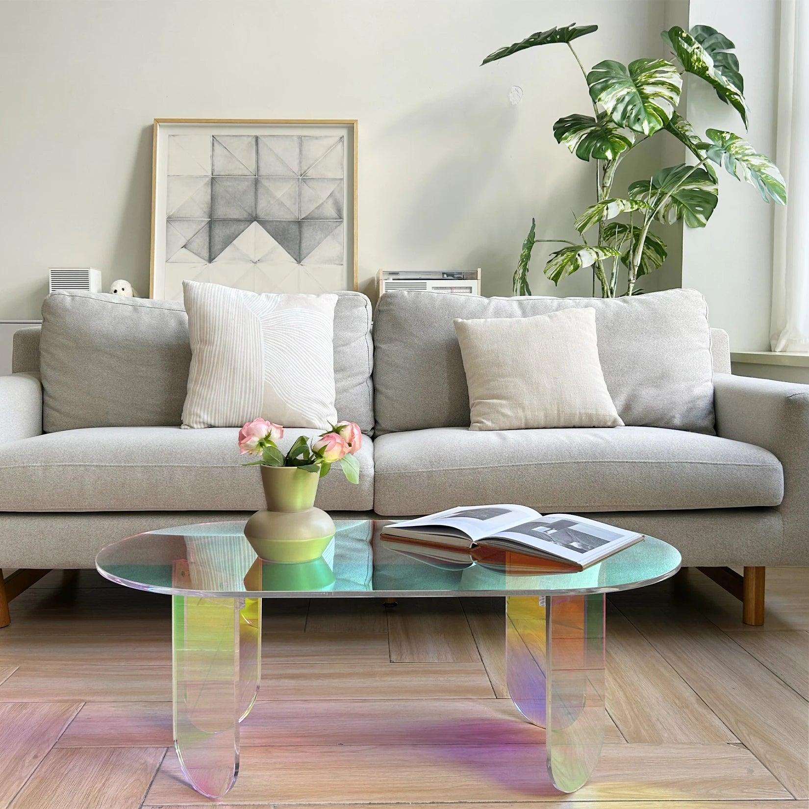 Prism Glow Acrylic Coffee Table - VibeSync.Store