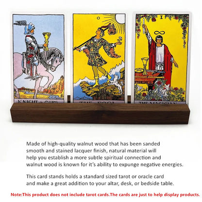 Walnut Wood Tarot Card Stand