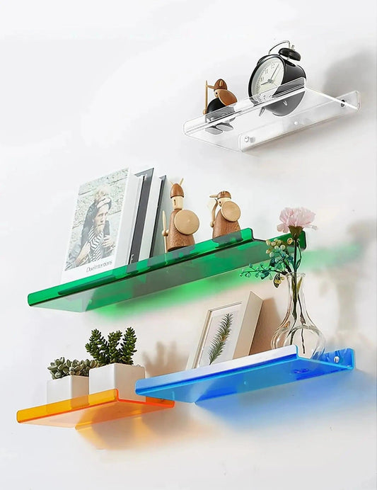 Acrylic Floating Bookshelves - VibeSync.Store