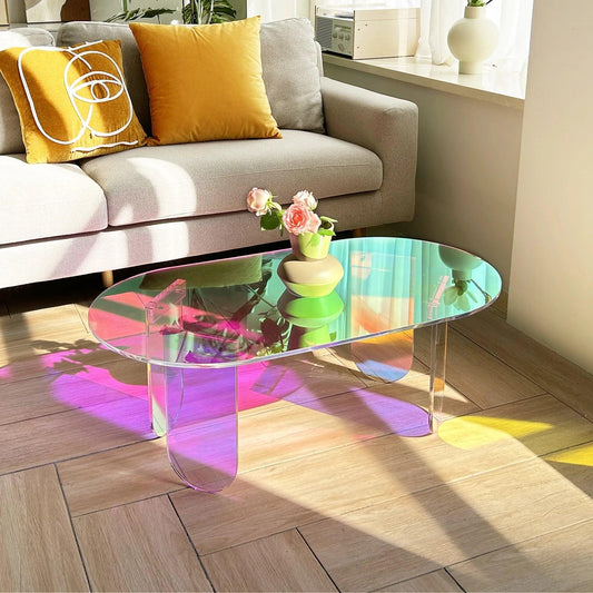 Prism Glow Acrylic Coffee Table - VibeSync.Store