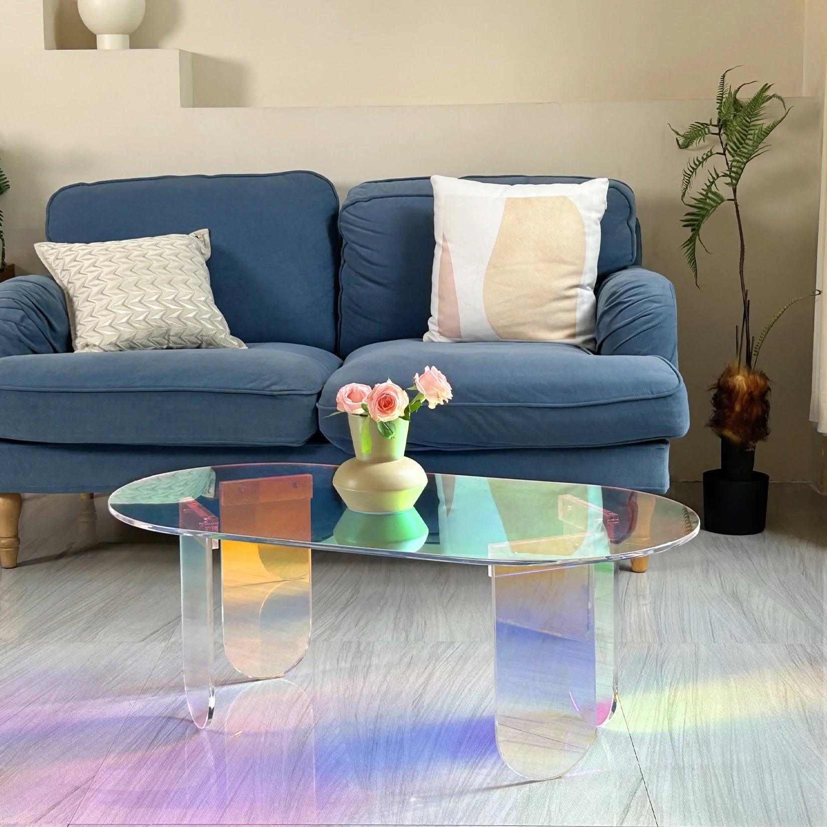 Prism Glow Acrylic Coffee Table - VibeSync.Store