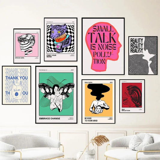 Abstract Nordic Minimalist Canvas Posters - VibeSync.Store